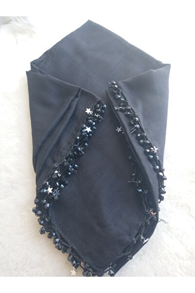 hoaryage Lucru manual cu mărgele brodate cu stele - eșarfă din pânză de brânz...