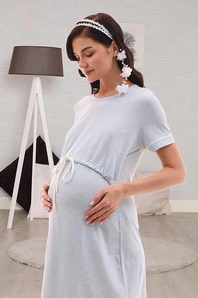 lohusahamile Rochie de maternitate Blue Melange - Caracteristica de alaptare