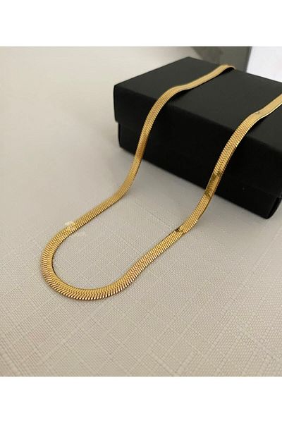 SERAMOR Gold Steel Italian Necklace 45cm