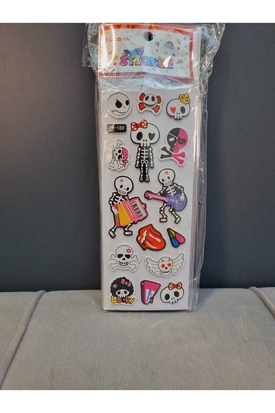 Ticon 12*20 Adept Planner Educational and Fun Sticker Skeleton