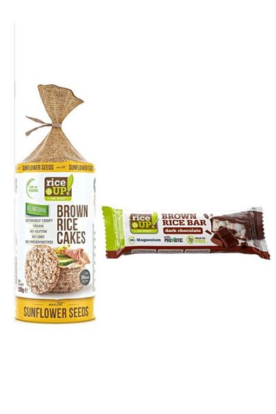 Rice Up Are We Light Beige Rice Cakes - Sunflower and Dark Chocolate