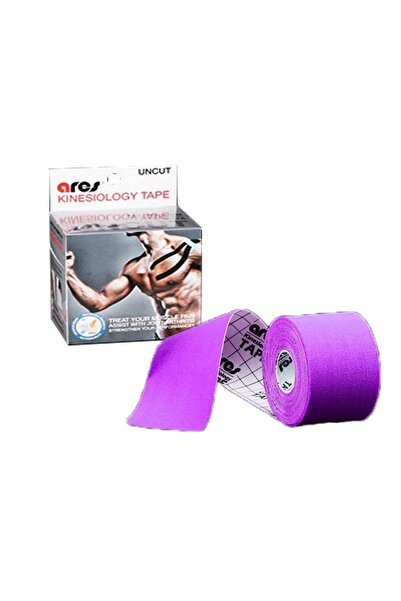 ARES Bandă kinesiologică netăiată, bandă pentru durere sportivă (5 CM X 5 MT)