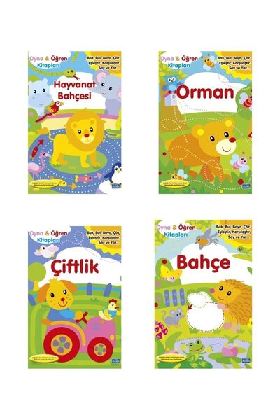 Parıltı Yayınları Oyna & Öğren Kitapları | 4 lü Kitap Set