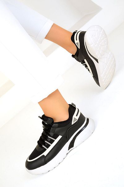 SOHO 19440 Model Black-White Women's Sneakers