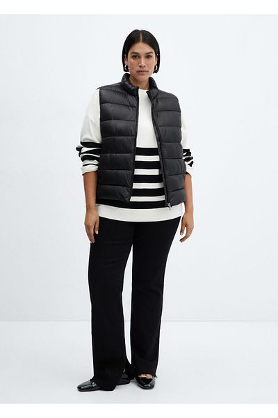MANGO Woman Women's Black Vest -67192908 Model