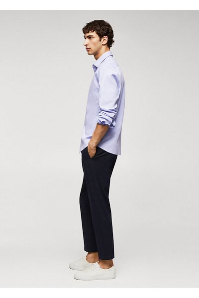 MANGO Ανδρικό πουκάμισο - Sky Blue, Model57904009