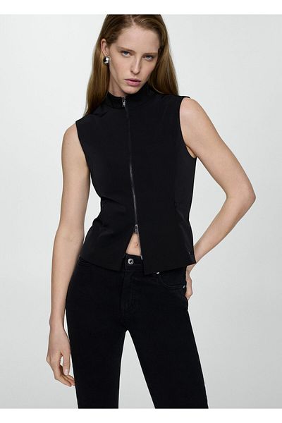 MANGO Woman Denim Women's Jeans Black -67310347
