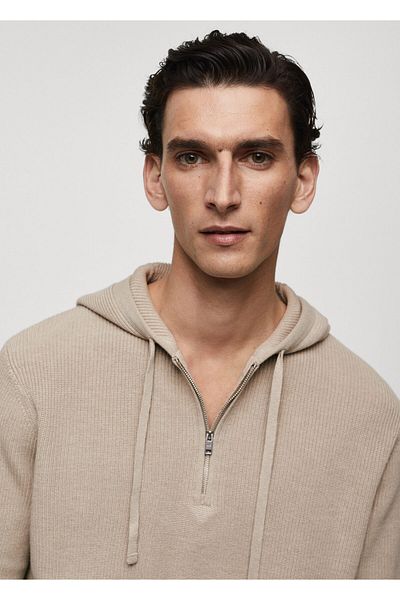 MANGO Beige Strickjacke für Herren – Modell 67064450