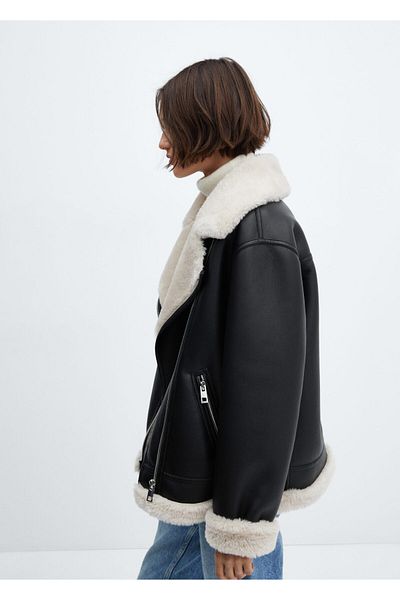 MANGO Women's Black Jacket -67140444 Model