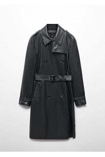 MANGO Trenci negru de damă -67164066
