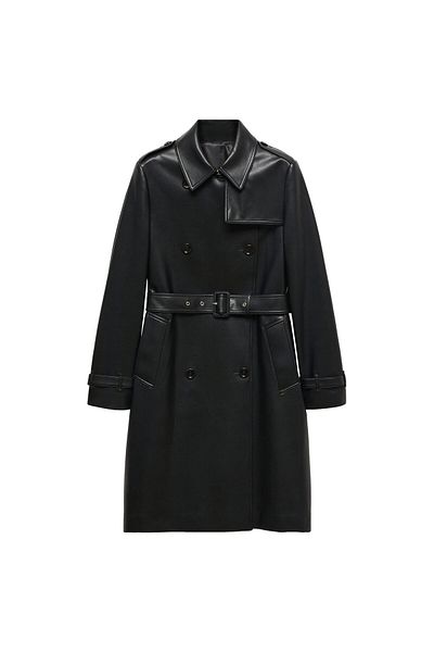 MANGO Trenci negru de damă -67164066