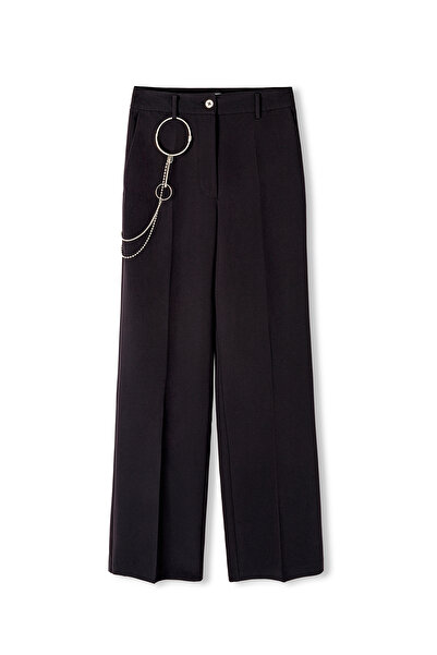 Twist Black Woven Trousers