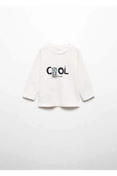 MANGO Kırık Beyaz Erkek Bebek T-Shirt 67061010