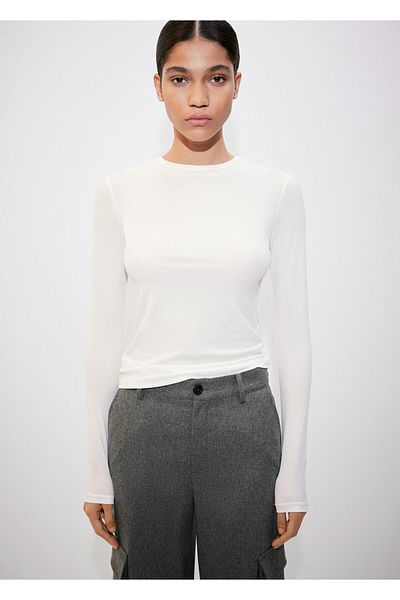 MANGO Tricou alb de damă57038274