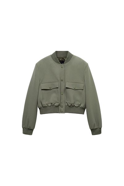 MANGO Women's Khaki Jacket - Model57976019