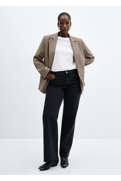 MANGO Woman Dámská bunda Blazer Hnědá -67190462