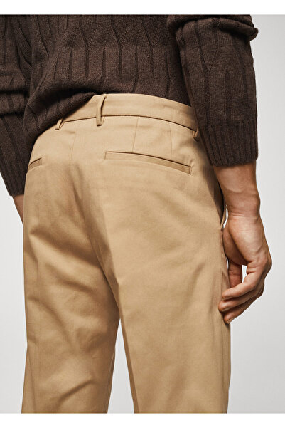 MANGO Koyu Camel Erkek  Pantolon 57950777