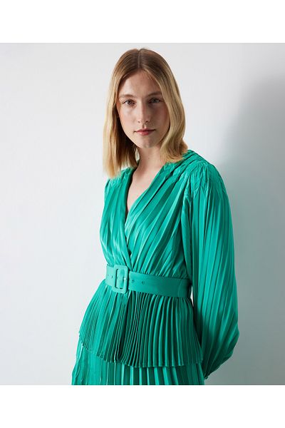 İpekyol Turquoise Woven Jacket