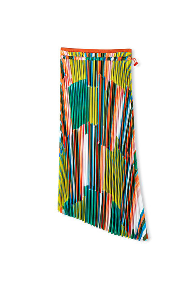 Twist Colorful Woven Skirt