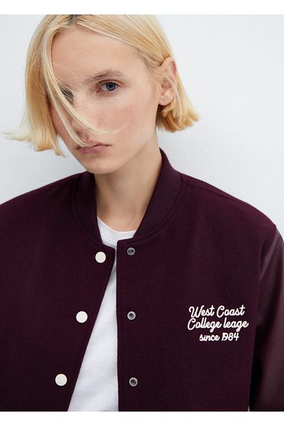 MANGO Rote, dunkle Damenjacke -67090451