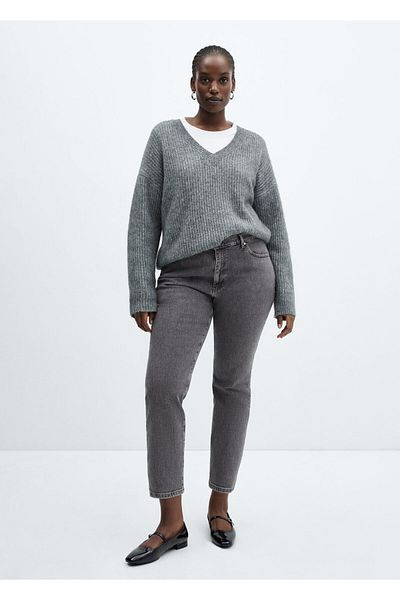 MANGO Woman Women's Gray Jeans - Model67130674