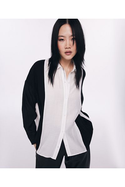 Twist Woven White Shirt
