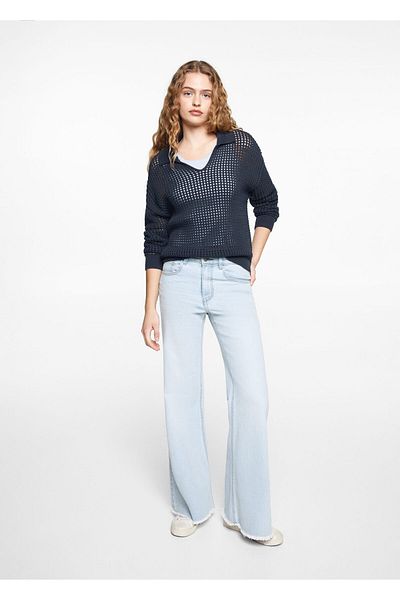 MANGO Woman Blugi Deschiși Denim pentru Fată -67970670