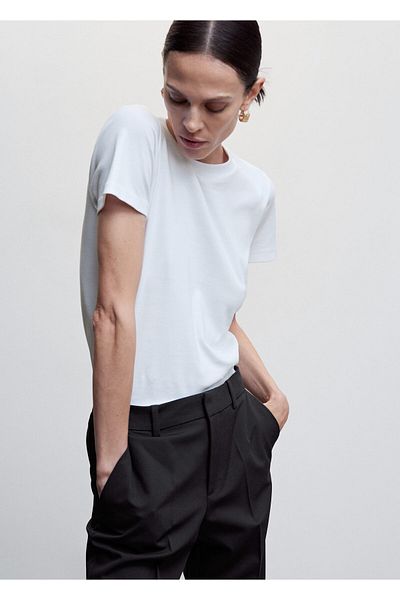 MANGO Women's Black Pants -57078268