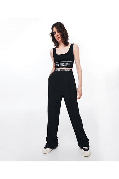 Twist Black Woven Trousers