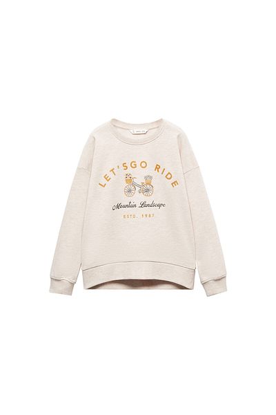 MANGO Girl's Sweatshirt - Sand67940653