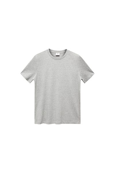 MANGO Woman Ανδρικό T-Shirt - Μεταλλικό Γκρι, Μοντέλο67940647