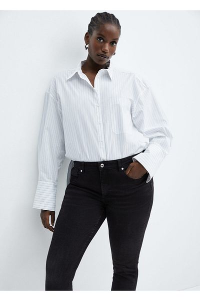 MANGO Woman Džínové Dámské Džíny Černá -67110379