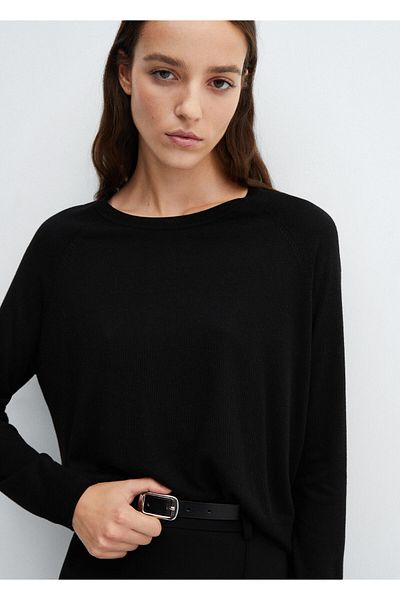 MANGO Woman Women's Black Sweater - Model67100463