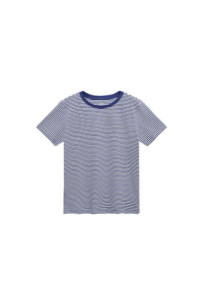 MANGO Tricou cu dungi albastre pentru femei - 67910465