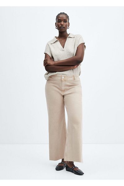 MANGO Woman Γυναικείο Jeans Sand -67140298