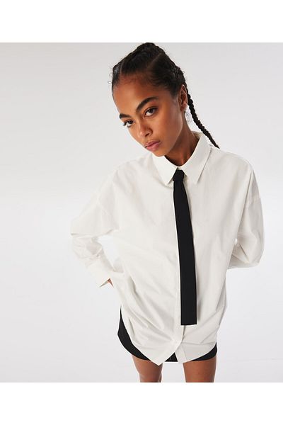 Twist White Woven Shirt