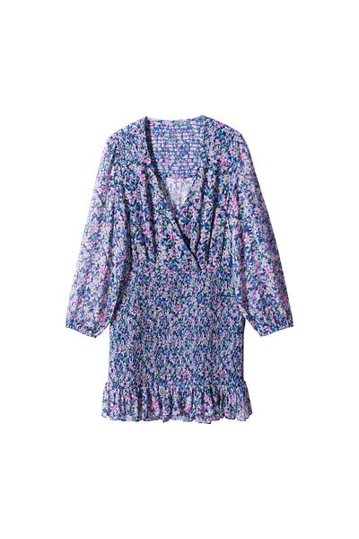 MANGO Dámské modré šaty - Model57043809