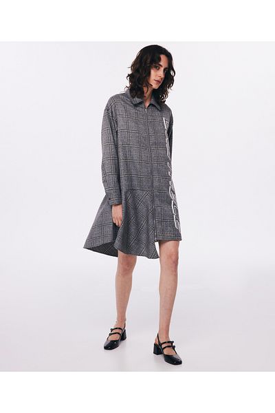 Twist Gray Woven Dress