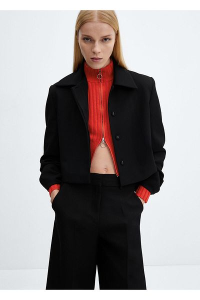 MANGO Women's Black Blazer -67954455