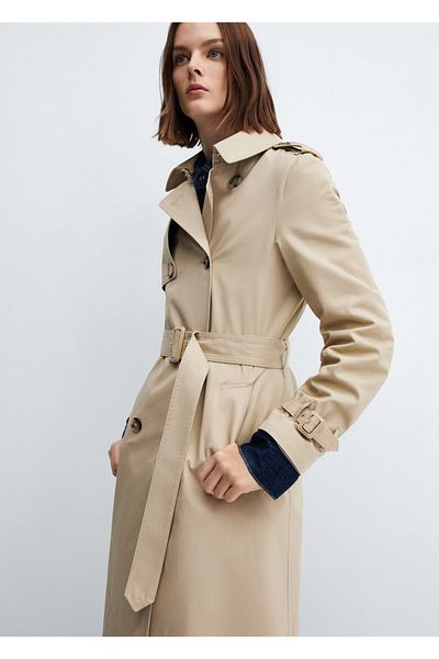 MANGO Woman Γυναικεία καμπαρντίνα Stone Color - Μοντέλο 67984018