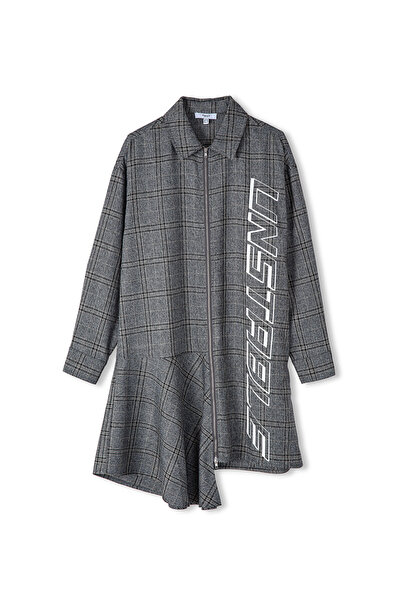 Twist Gray Woven Dress