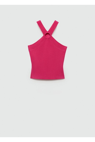 Mango Teen Πλεκτή μπλούζα περιτυλίγματος