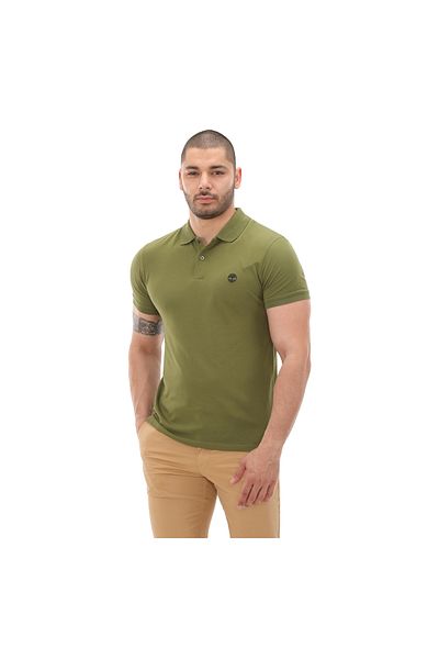 Timberland Мъжка зелена поло тениска Timberland B0A2DJEEG51-R - с къс ръкав, еластична