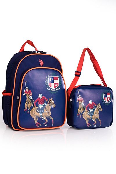 U.S. Polo Assn. U.S. Polo Assn. Plçan23306 - Set de nutriție pentru rucsac de școală bleumarin