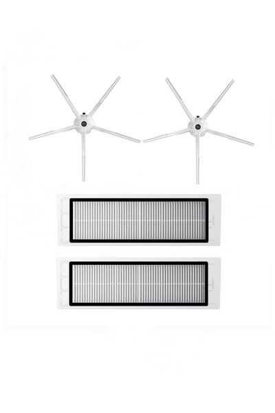 ibrush Συμβατό με φίλτρο Hepa και πλαϊνή βούρτσα Roborock S6 Maxv - 2 τεμάχια