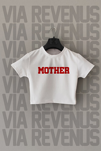 Vordevia Mother F*cker White Skraćeni kroj - Prednji i zadnji print, uski kro...