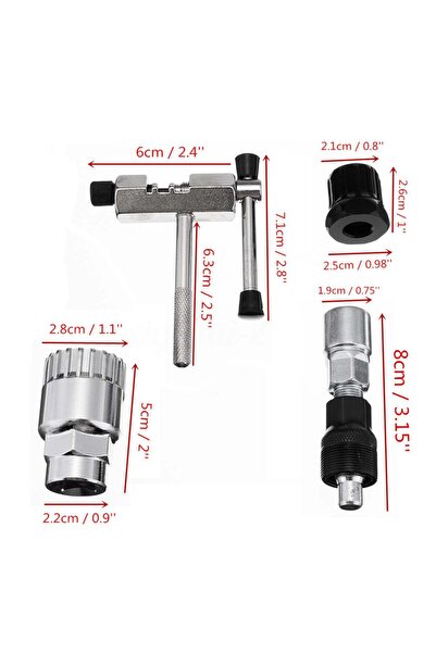 Rectus Bisiklet Anahtar Tamir Seti 4 Parça A Kalite (zincir,ruble,monoblok Orta Yatak,aynakol Sökme)