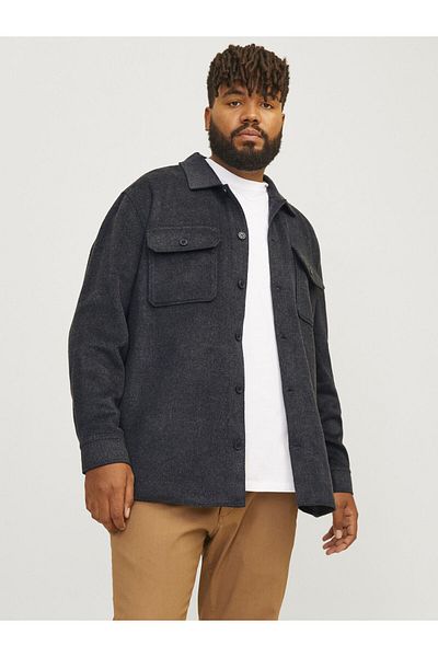 Jack & Jones Plus Overshirt Plus Locker geschnittenes Overshirt