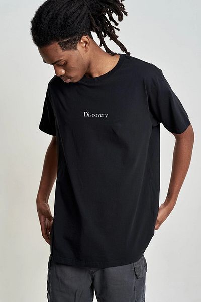 The Champ Clothing Ανδρικό μπλουζάκι Crew Neck Discovery με εμπριμέ μαύρο oversize