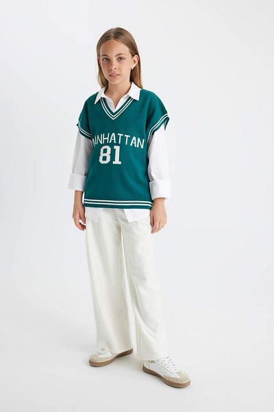 DeFacto Girl's V-Neck College School Sweater A2893A823Au